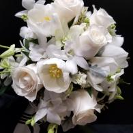 All White Bridal Bouquet