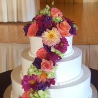 Colorful Cascading Cake Flowers